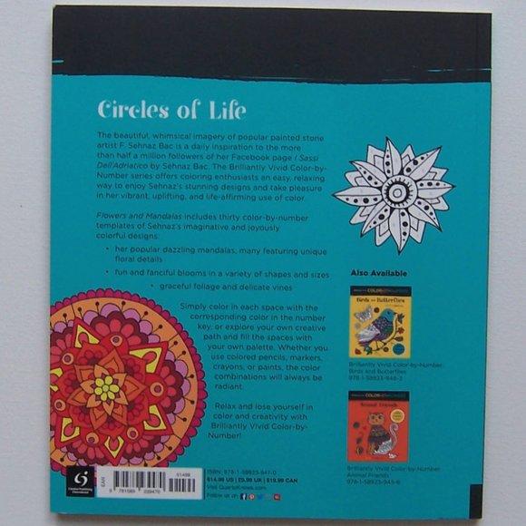 Flowers and Mandalas COLOR-BY-NUMBER - Picture 2 of 3